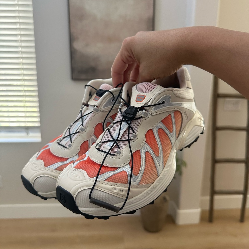 Salomon Orange and White Sneakers Performance Design